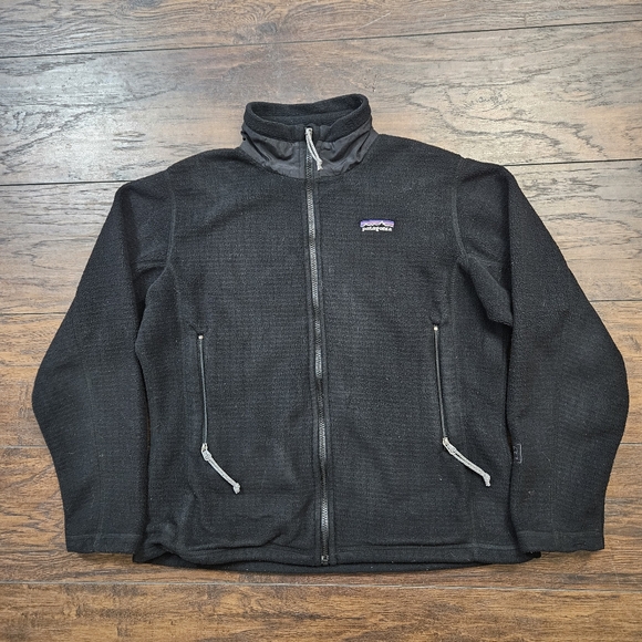 Y2K Patagonia Women's R3 Radiant Polartec Jacket Black Size Medium - Picture 1 of 10